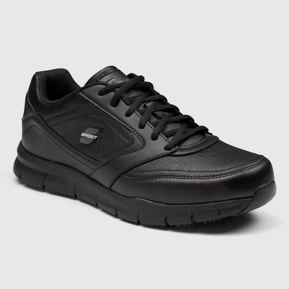 S Sport By Skechers Brise Slip Resistant Sneakers Mens 12 Black Work Shoes New